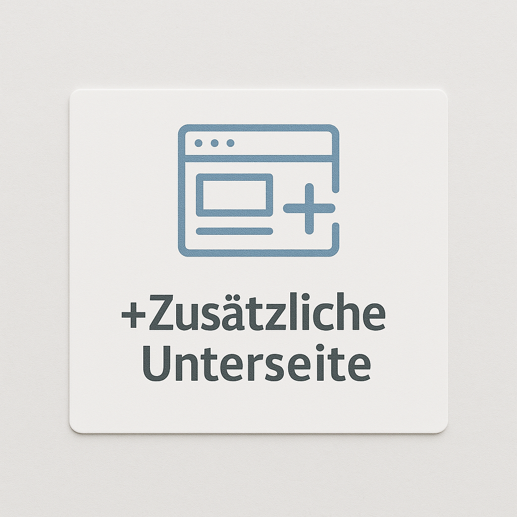 Website erweitern: Zusätzliche Unterseite